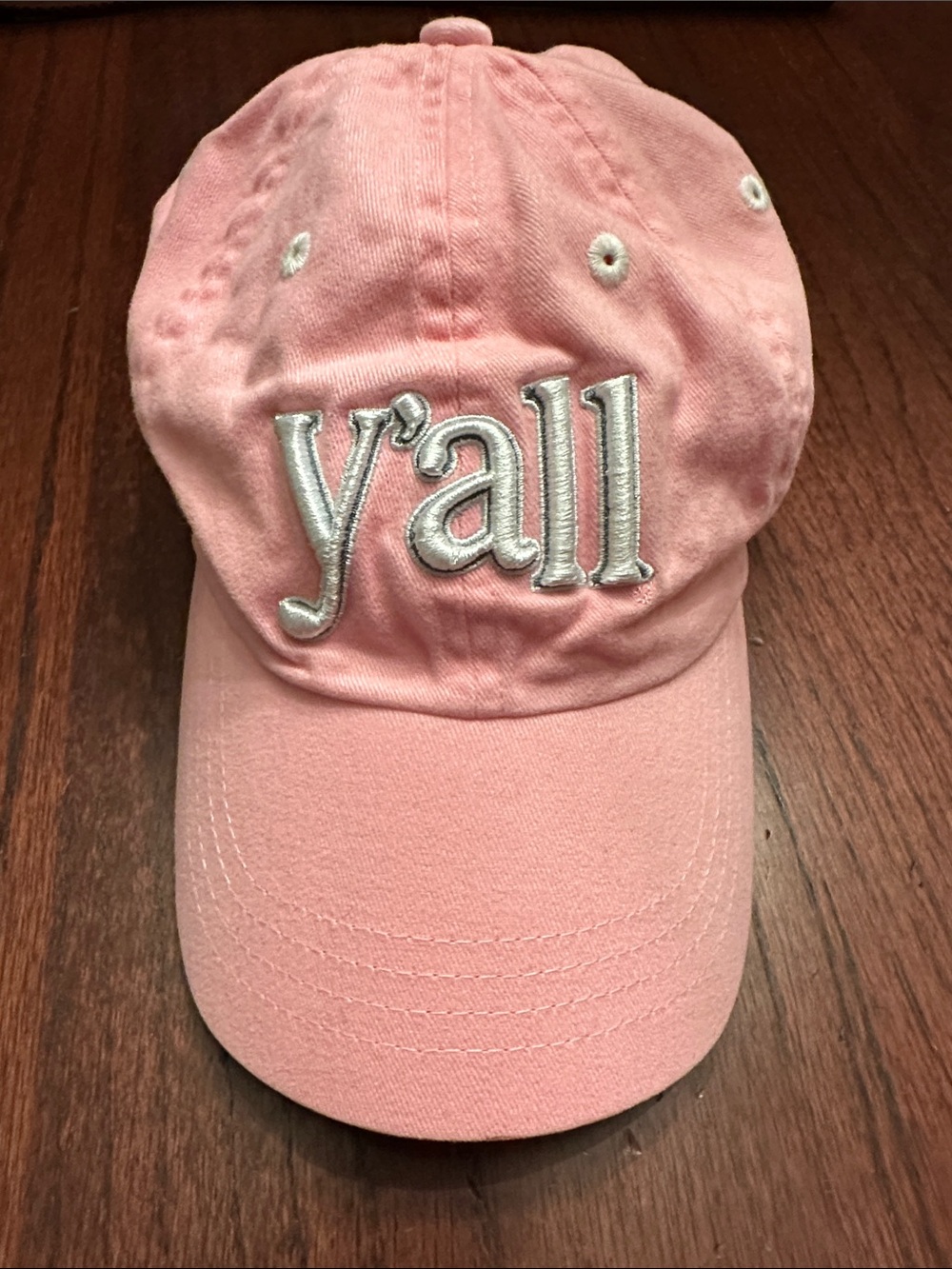 Women’s Pink Embroidered "Y’all" Baseball Cap